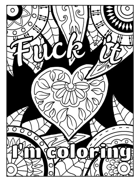 Coloring pages for adults swear words. Pin on swear word coloring book