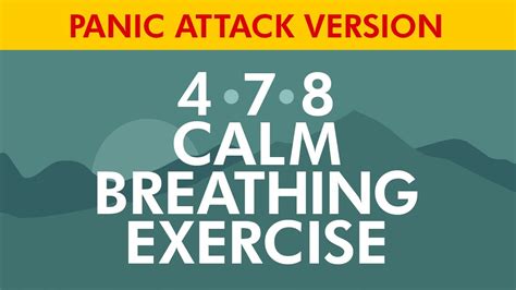 Panic Attack 4 7 8 Calm Breathing Exercise Fast Relief No Intro Guided Counting