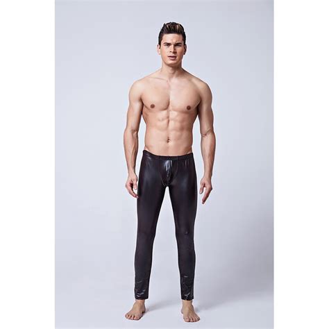 Skinny Pants Leather Leggings For Men Latex Sexy Lingerie