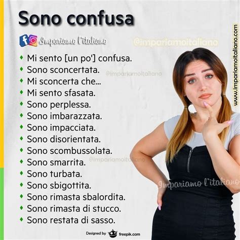 Learn Italian Online On Instagram Sono Confusa Mi Sento Un Po