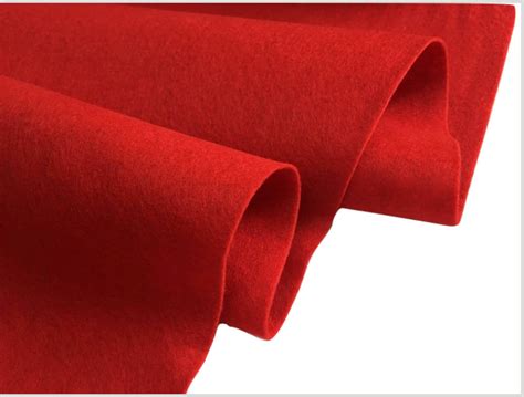 Red Felt Fabric Material Craft Plain Colours Polyester 102cm Wide
