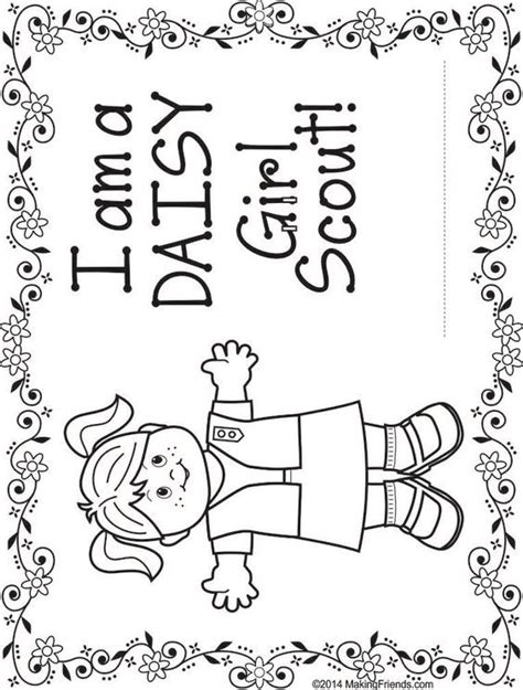 Daisy Girl Scout Printable Coloring Pages
