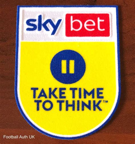 2022 23 sky bet efl take time to think official player issue size football soccer badge patch