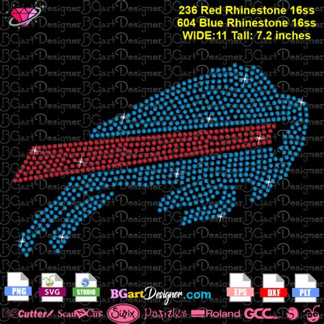 Lll Buffalo Bills Logo Rhinestone Svg Bling Transfer