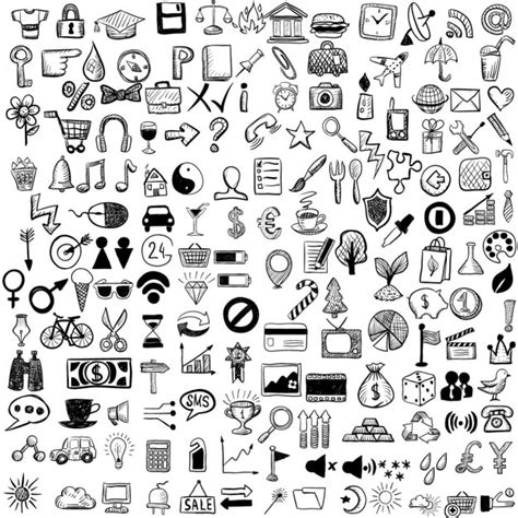 Free Vector Set Of Hand Drawn Icons