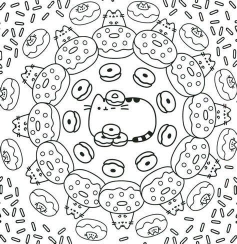 1430x1424 kawaii cat unicorn coloring page free printable pages and pusheen. Pusheen Coloring Pages. Print Them Online for Free!