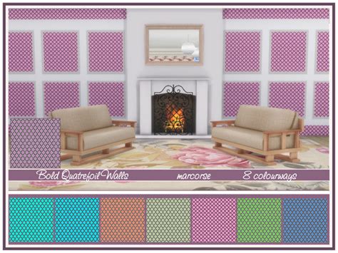 Bold Quatrefoil Walls By Marcorse At Tsr Sims 4 Updates