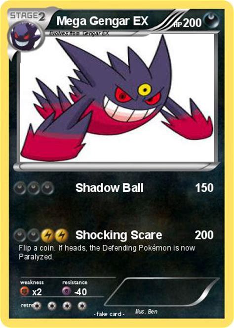 With the exception of kimia 's shiny mega gardevoir, they were forcibly mega evolved by a special device known as mega wave, which was being used by alva and. Pokémon Mega Gengar EX 3 3 - Shadow Ball - My Pokemon Card