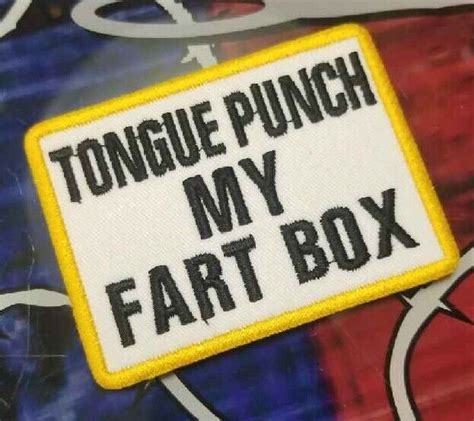 Tongue Punch Fart Box Patch Ebay