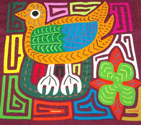This Mola Shows A Bird Rather Than Using Traditional Geometric Designs