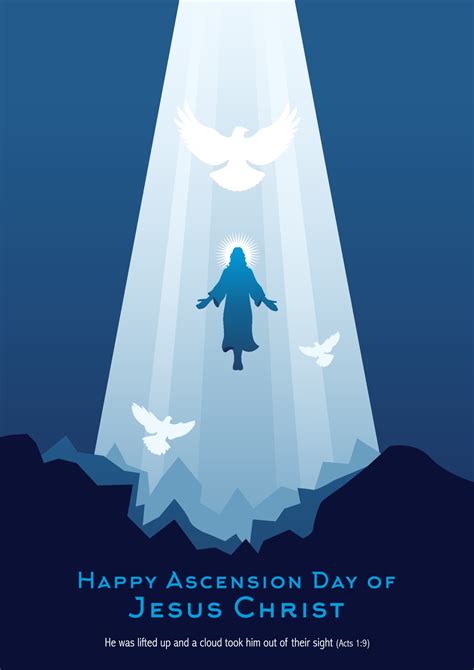 Happy Ascension Day Of Jesus Christ 2065864 Vector Art At Vecteezy
