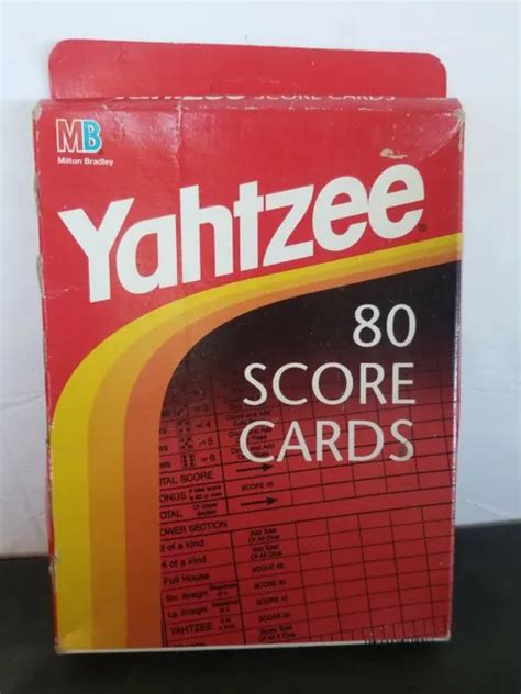 Vintage 1996 Yahtzee Score Cards New 80 Cards Milton Bradley 499