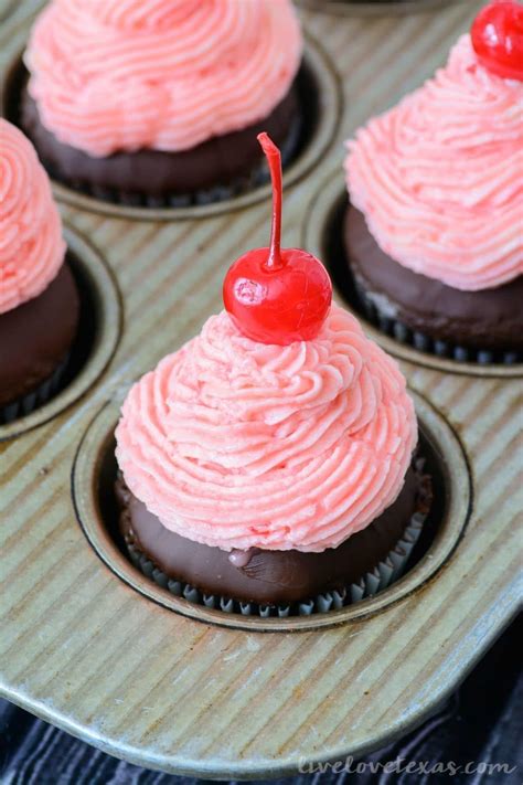 Drool Worthy Chocolate Ganache Cupcakes Recipe With Cherry Buttercream
