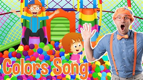 Blippi Color Song Learn Colors Shapes And Animals For Children