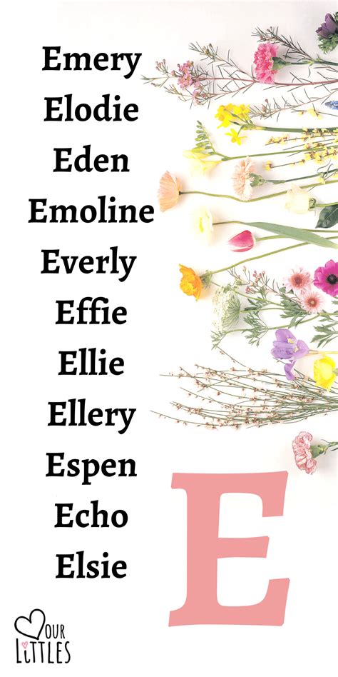 Girl Names That Start With E And End With A Baby Girls Names