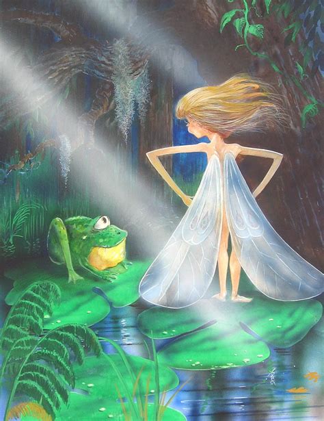 Fairy Talks To Frog Painting By Richard Yoakam