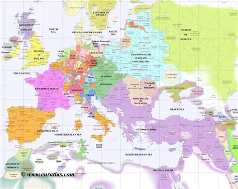 Maps Map Of Europe In 1600