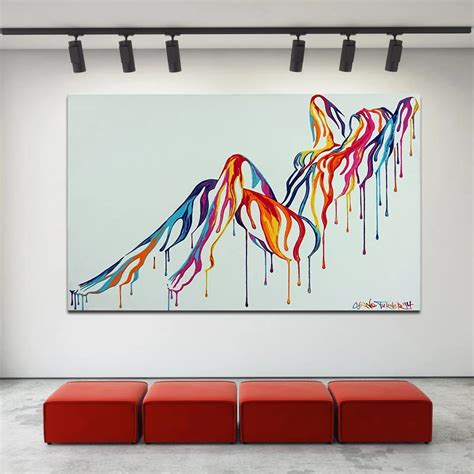 MUTU Pop Art Colorful Abstract Art Sexy Girl Nude Art Canvas Painting