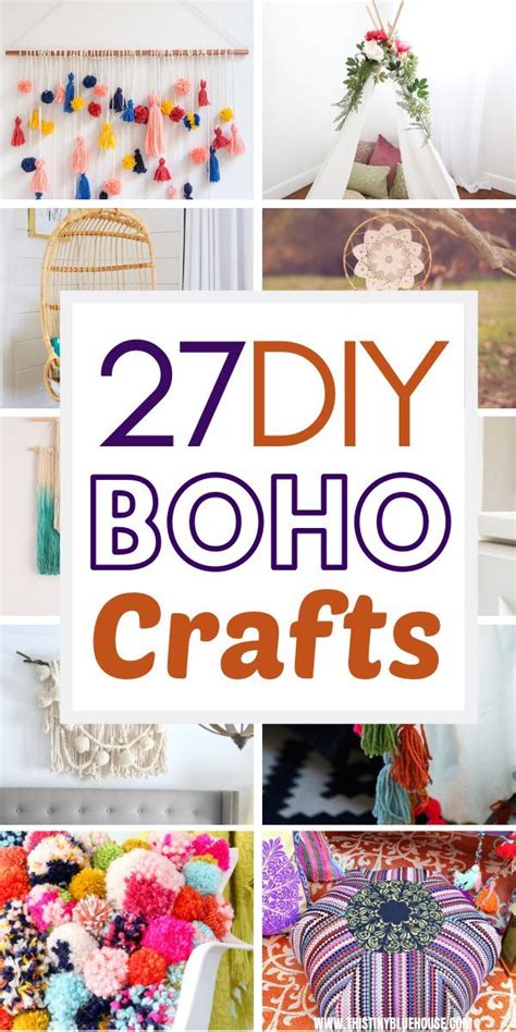 Many Different Pictures With The Words 27 Diy Boho Crafts On Them