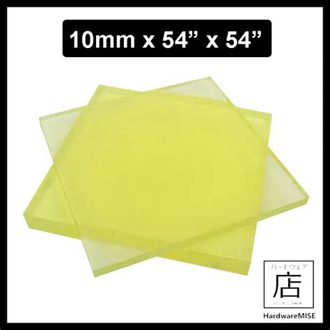 10mm X 54 X 54 Pu Sheet Yellow Polyurethane Plastic Rubber Sheet