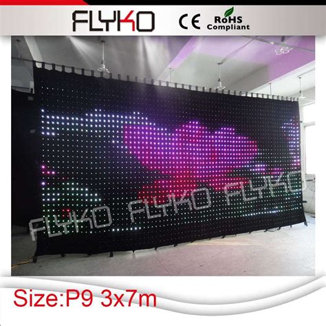 Cheap Video Led Curtain Led Light Dj Booth Led Stage Curtain With