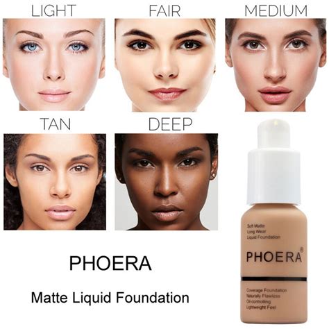 Phoera Foundation Makeup Full Coverage Liquid Base Brighten Etsy In