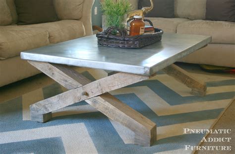 Pottery Barn Knock-Off Zinc Coffee Table | Do It Yourself Home Projects