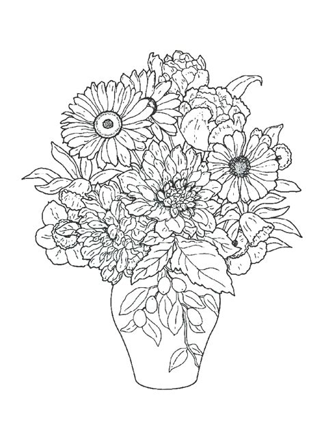 Printable Coloring Pictures Of Flowers