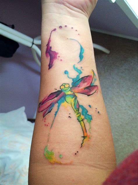 Ryan is an amazingly talented watercolour artist, he does frequent guest spots here at bombshell tattoo and loves to work with clients flexible enough to let him do his own thing. Watercolour dragonfly (my first) by Ryan Tews at Asteroid ...