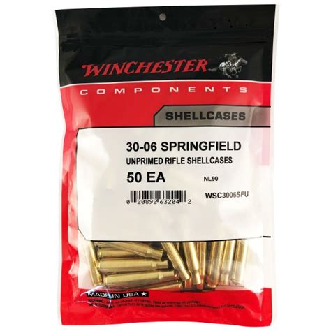 Winchester Brass 30 06 Springfield Unprimed Bag Of 50 Graf And Sons