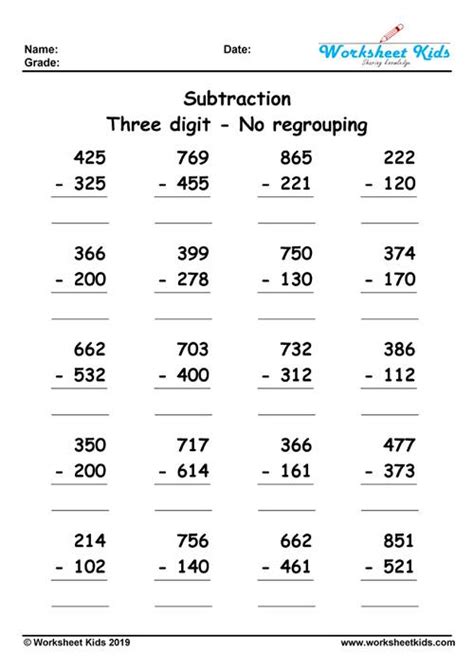 We did not find results for: 3 Digit Subtraction Without Regrouping Worksheets - Free ...