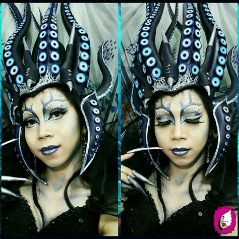 My Makeup Octopus Queen And Headdress I Made It The Little Mermaid