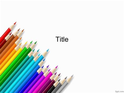Colored Pencils Powerpoint Background For School Lecturesppt Present