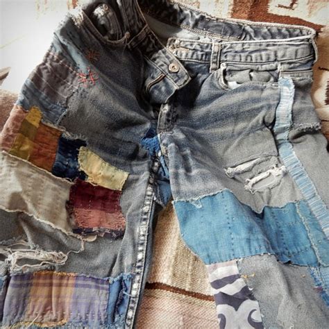 These Old Jeans Quilt Binding Diy Quilt Old Jeans Boro Upcycle