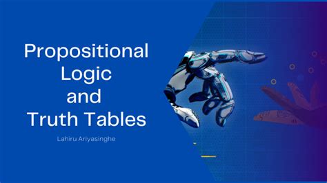 Learn Propositional Logic And Truth Tables Pure Mathematics For