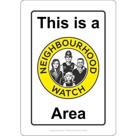 This Is A Neighbourhood Watch Area Sign Jps Online