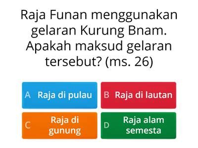 Tingkatan Sejarah Bab Sistem Pemerintahan Dan Kegiatan Ekonomi Masyarakat Kerajaan Alam