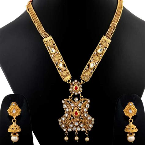 Buy Silver Shine Exclusive Traditional Kundan Gold Plated