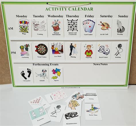 Activity Calendar Activities To Share