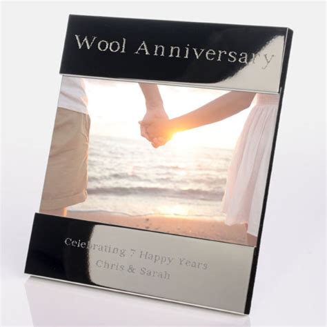 #copperanniversary #woolanniversary #brassanniversary #anniversaryideas #anniversarygifts. Engraved 7th (Wool) Anniversary Photo Frame | The Gift ...