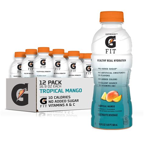 Gatorade G Fit Electrolyte Beverage Tropical Mango 169 Fl Oz 12 Pk Free Ship 52000051537 Ebay