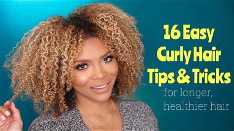 16 Easy Curly Hair Tips And Tricks For Longer Healthier Hair Makeupbydenise Youtube