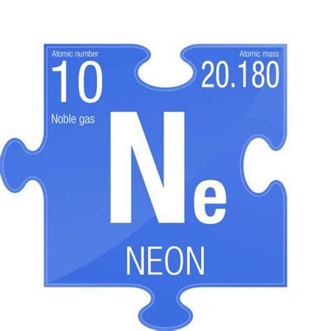 Neon Symbol Element Number 10 Of The Periodic Table Of The Elements