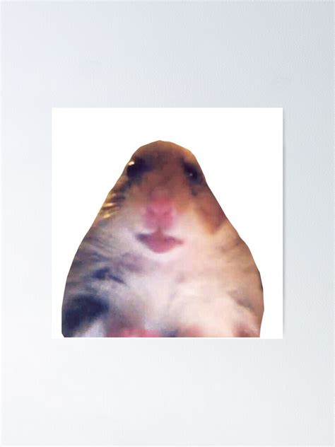 Hamster Meme Poster For Sale By Snoringtacos Redbubble