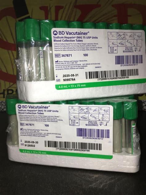 Bd Sodium Heparin Vacutainer For Clinical At Rs Piece In Delhi Id