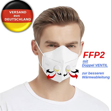 Worin sich atemschutzmasken der schutzklassen ffp1, ffp2 und ffp3 unterscheiden. 3x FFP2 Wiederverwendbar Atemschutz Maske DOPPEL VENTIL ...