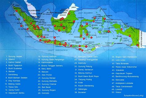 Peta Lokasi Daftar 50 Taman Nasional di Indonesia Lengkap – Official