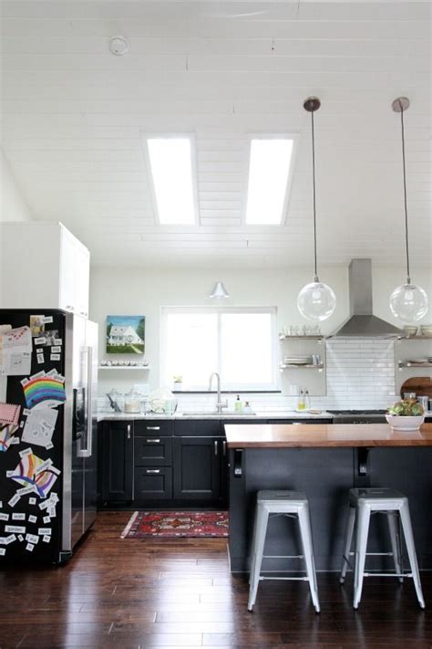First, head to the attic. vaulted kitchen 3 | Ceiling remodel, White kitchen ceiling ...