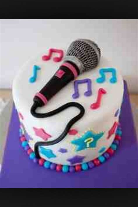 Microphone Cake Karaoke Bday Party In 2019 Birthday Cake