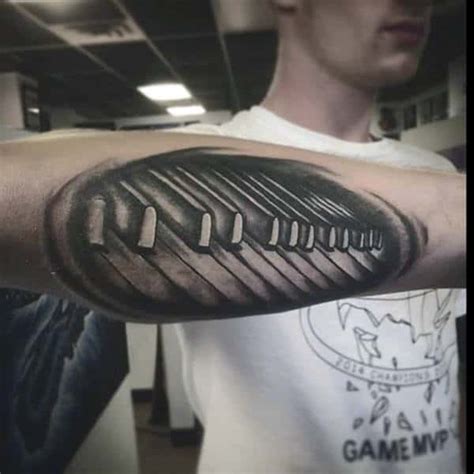 Wording and piano keys tattoo. 60 Piano Tattoos For Men - Music Instrument Ink Design Ideas